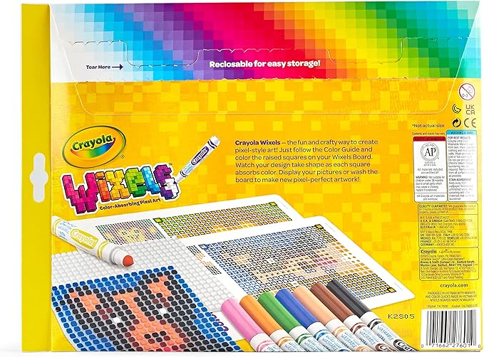 Crayola Wixels Animals Activity Kit, Pixel Art Coloring Set, Gift for Kids, Ages 6, 7, 8, 9
