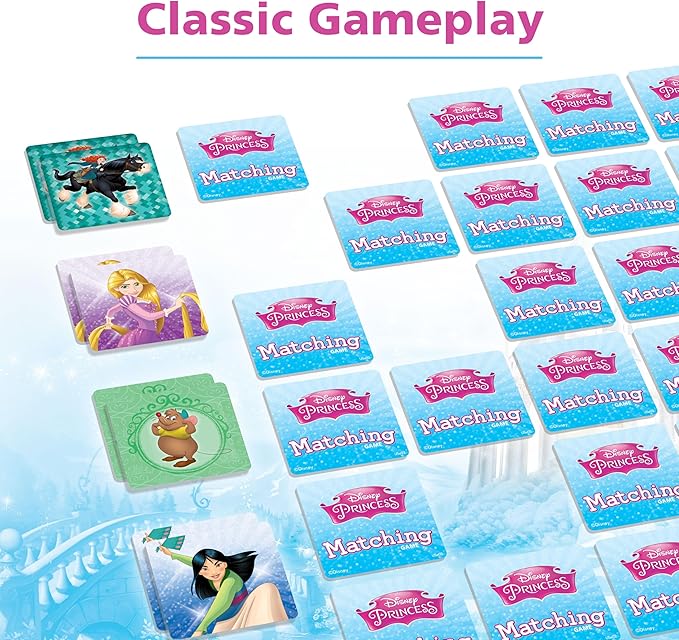 Wonder Forge Disney Princess Matching Game-Fun & Quick Memory Game for Kids | Engaging Toy for Ages 3-5 Years | Features Beloved Disney Princesses | Ideal for Solo or Family Play (Packaging May Vary)