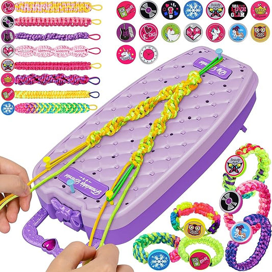 Dpai Friendship Bracelet Making Kit for Girls,DIY Arts and Crafts Toys,Jewelry String Maker Kit,The Best Birthday Gifts Ideas for Girls 6 7 8 9 10 11 12+ Years Old(Double Purple