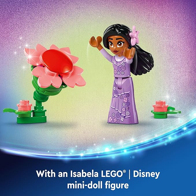 LEGO Disney Encanto Isabela’s Flowerpot, Buildable Orchid Flower Toy for Kids with Disney Encanto Mini-Doll, Disney Toy for Play and Display, Fun Disney Gift for 9 Year Old Girls and Boys, 43237
