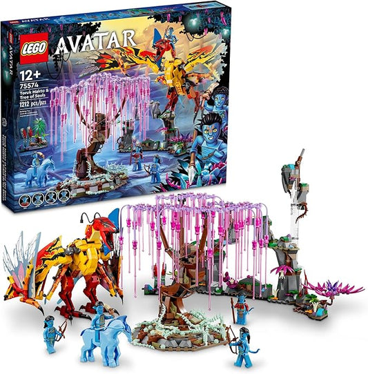LEGO Avatar Toruk Makto & Tree of Souls 75574 Building Set - Movie Inspired Toy Set with Jake Sully and Neytiri Minifigures, Direhorse Animal Figure, Glow in The Dark Pandora Adventure