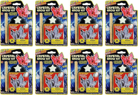 JA-RU Kids Science Kit Crystal Grow Kit (8 Crystal Kits) DIY Stem Learning Toys Grow Crystals Kit for Kids Growing Gemstone & Crystals. Cool Educational Toy Science Toy Gifts for Boys & Girls 5423-8s