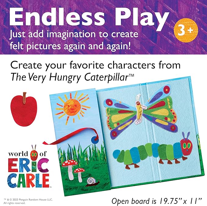 Creativity for Kids The Very Hungry Caterpillar Toy: Fun Felt Play - Busy Board for Toddlers from The World of Eric Carle Books, Preschool Arts and Crafts for for Kids Ages 3-5+