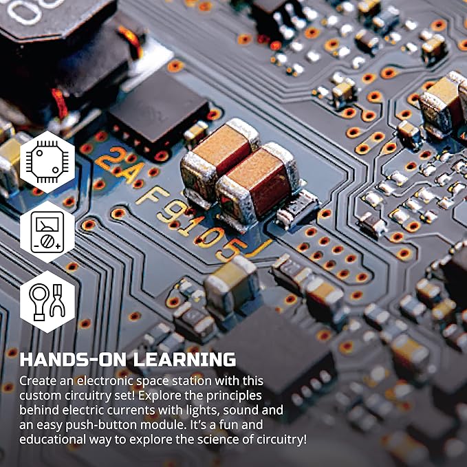 Discovery #MINDBLOWN Particle Analyzer Circuitry Set, Build-it-Yourself Engineering Toy Kit, Explore The Science of Motion, Great Gift for Kids, 9-Piece, Ages 8+