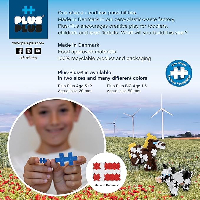 Plus-Plus - 2,400 Pieces in Storage Tub - Basic, Neon & Glitter Mix w/ 2 Baseplates - Construction Building Stem/Steam Toy, Kids Mini Puzzle Blocks