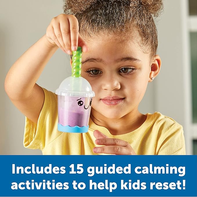 Learning Resources Bubble Tea Break! Sensory Fidget Activity Set, Sensory Toys For Toddlers, Social Emotional Learning, Easter Basket Stuffers For Kids, Ages 3+,19 Pieces