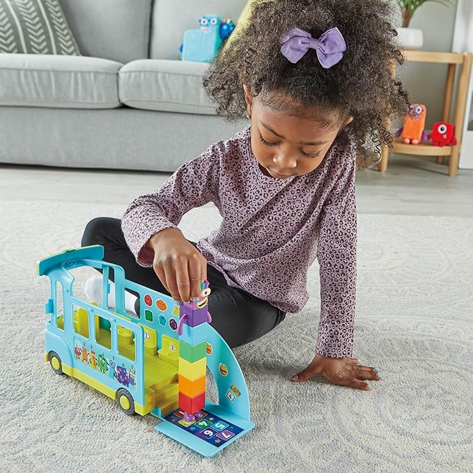 hand2mind Numberblocks Rainbow Counting Bus, Music Toys for Kids Ages 3-5, Toddler Musical Toys, Play Figure Playsets, Number Toys, Preschool Learning Toys, Math Toys, Birthday Gifts for Kids