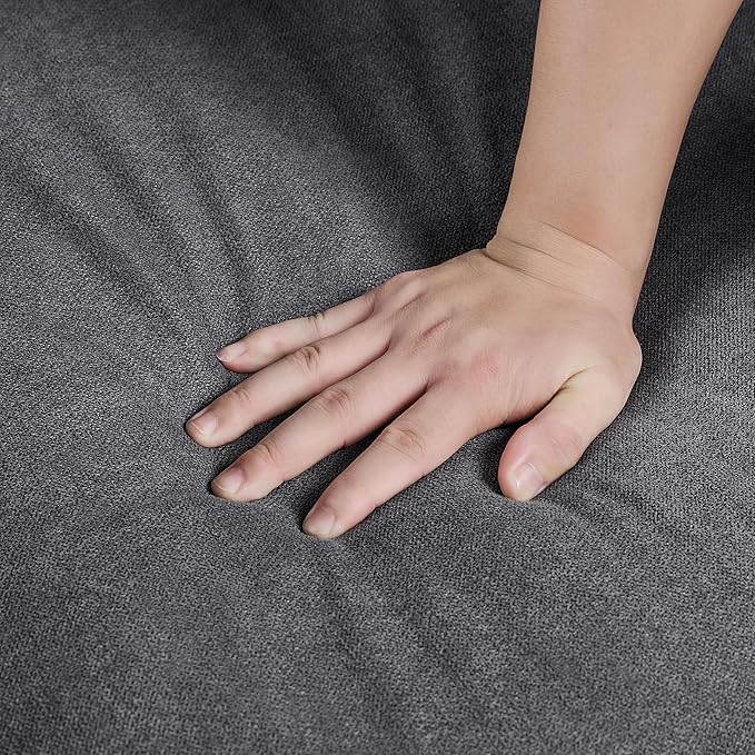 Yaheetech Rocking Chair, Upholstered Glider Chair with Side Pocket, Nursery Chair with High Backrest and Rubber Wood Legs, Rocking Accent Armchair for Living Room Bedroom Nursery, Gray