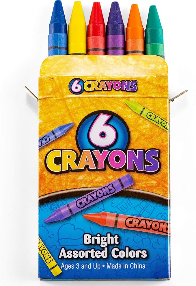 Bedwina Bulk Crayons Case of 480 6-packs Total 2880 Color Crayon Bulk School Supplies For Kids & Toddler, Teachers & Classroom, Nontoxic Travel Crayons Party Favors, Restaurants, Goody Bags Stuffers