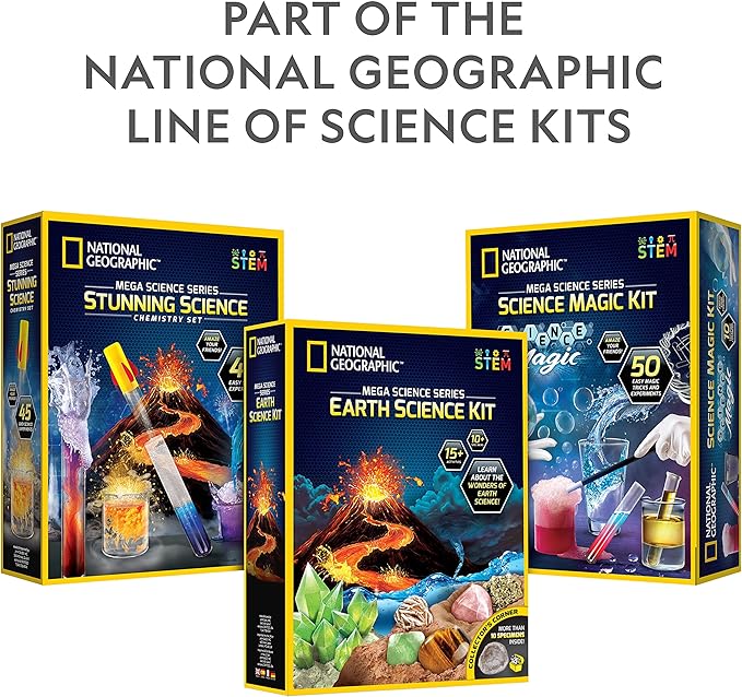 NATIONAL GEOGRAPHIC Battery Making Kit - Potato Clock and Penny Powered Flashlight Science Kit, 2 Electricity STEM Projects for Kids, Electrical Circuit Toy for Boys and Girls (Amazon Exclusive)