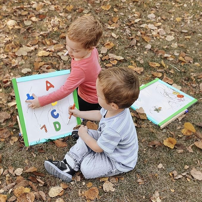 Wooden Art Easel for Kids 3 Years and Up, Deluxe Double-Sided Tabletop Easel, Great Gift for Girls and Boys - Best Arts & Crafts for 3, 4, 5 Year Olds and Up