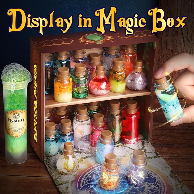 wookidel Fairy Magic Kit for Kids with 22PCS Potion Bottles, Potions Making Craft Kit - Gift for Christmas, Birthday, Creative Art Craft Toys for Girls Boys 6 7 8 9 10 12 Year Old