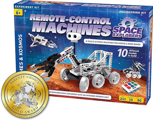 Thames & Kosmos Remote-Control Machines: Space Explorers | Science & Engineering Stem Experiment Kit | Build 10 Real Working Models | Parents' Choice Gold Award Winner