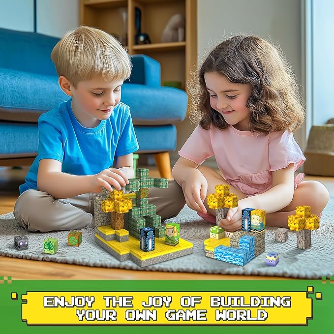 Magnetic Building Blocks for BOTW Fans, Koroks Magnet Cubes Blocks for Kids 5-7, STEM Building Game Sensory Outdoor Toys Christmas Birthday Gift for Boys&Girls, 54PCS