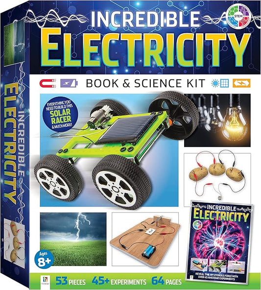 Incredible Electricity (us ed) - Book & Science Kit - STEM, Create Electrical Circuits, Conduct Over 45 Experiments, Includes 53-Pieces, 64-Page Book, Learning & Education, Medium