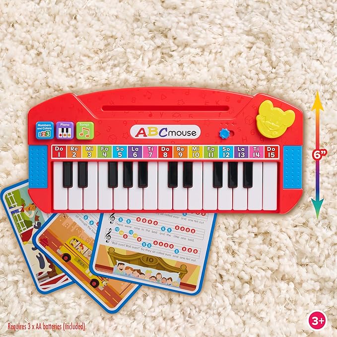 Just Play ABCmouse Play-Along Piano, 3 Learning Modes, Learning and Education, Pretend Play, Kids Toys for Ages 3 Up