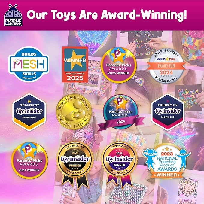 PURPLE LADYBUG Crystal Growing Kit for Kids - All-in-One Educational Gifts for Girls 8-12 Years Old, Crystal Making Experiment, Unicorn Theme STEM Kit for Girls, Fun Science Activity for Kids