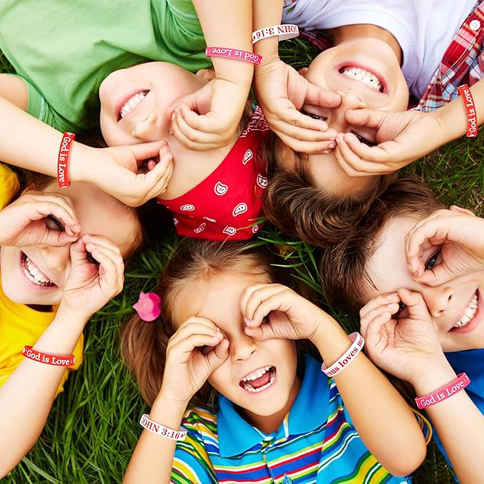 Moon Boat 72PCS Valentines Day Bracelets Cards Set: Silicone Rubber Wristbands Bulk Party Favors, Valentine's Gifts Crafts