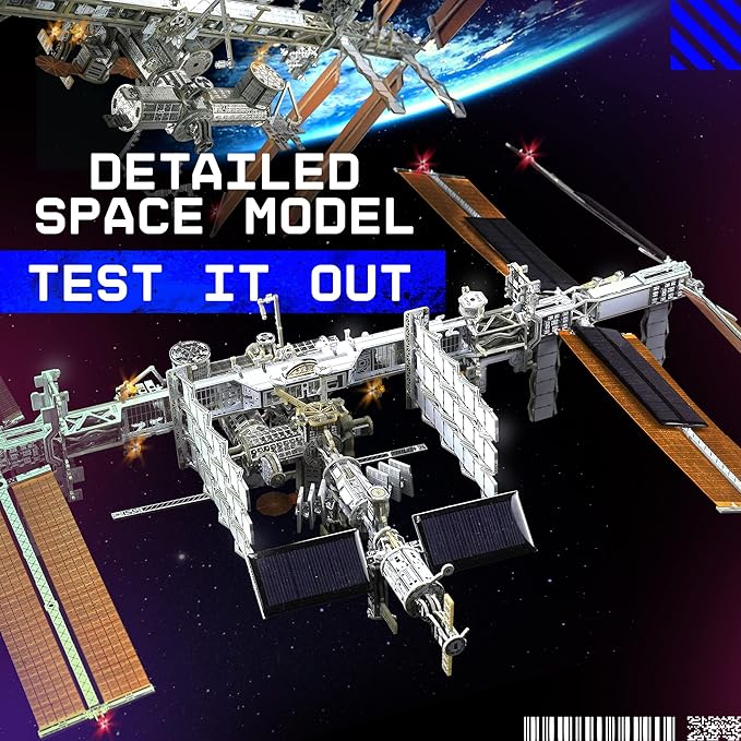 Space-O DIY Science Kit - Solar Powered International Space Station Electronic Science Kits - Educational Model Kits for 14+ Year Old Teens - Smart Science Toys Gifts for Teenagers, Adults