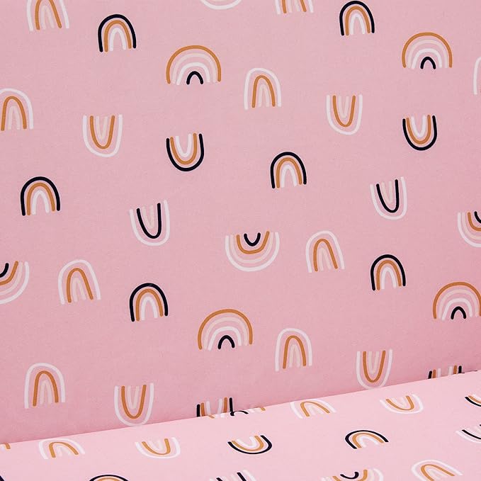 Ulax furniture Kids Sofa Chair Children FILP-Out Chair 2-in-1 Convertible Sofa to Sleeper Couch (Pink Rainbow)