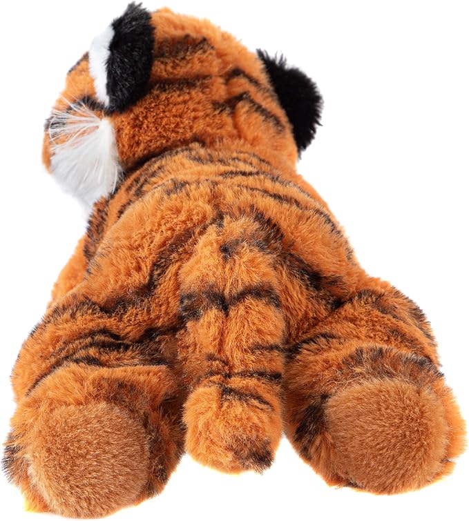 Wild Republic EcoKins Mini Tiger Stuffed Animal 8 inch, Eco Friendly Gifts for Kids, Plush Toy, Handcrafted Using 7 Recycled Plastic Water Bottles