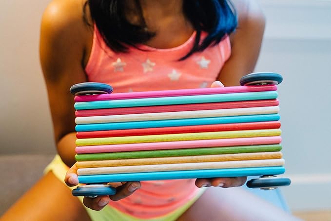 14 Piece Tegu Magnetic Wooden Block Set, Blossom