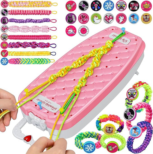 Dpai Friendship Bracelet Making Kit for Girls,DIY Arts and Crafts Toys,Jewelry String Maker Kit,The Best Birthday Gifts Ideas for Girls 6 7 8 9 10 11 12+ Years Old(Pink)