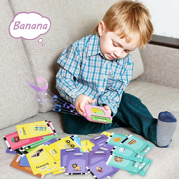 Talking Flash Cards,Kids Toddler Flash Cards with 240 Sight Words,Montessori Toys,Autism Sensory Toys,Speech Therapy Toys,Learning Educational Gifts for Age 1 2 3 4 5 Years Old Boys and Girls