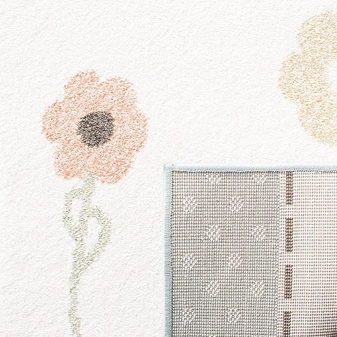 SAFAVIEH Carousel Kids Collection Runner Rug - 2' x 8', Ivory, Animal Design, Non-Shedding & Easy Care, Ideal for High Traffic Areas for Boys & Girls in Playroom, Nursery, Bedroom (CRK120A)