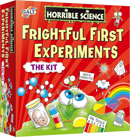 Galt Toys, Horrible Science - Frightful First Experiments, Fun Science Kit for Kids, 18 Fun Experiments, Ages 6 Years Plus