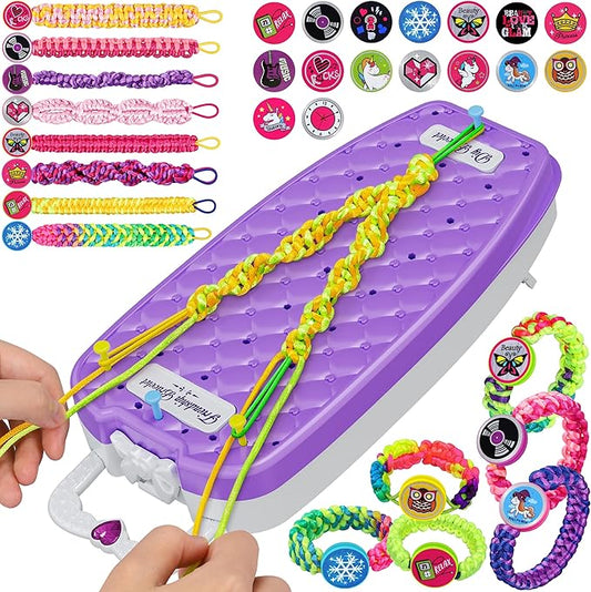 Dpai Friendship Bracelet Making Kit for Girls,DIY Arts and Crafts Toys,Jewelry String Maker Kit,The Best Birthday Gifts Ideas for Girls 6 7 8 9 10 11 12+ Years Old(Purple)