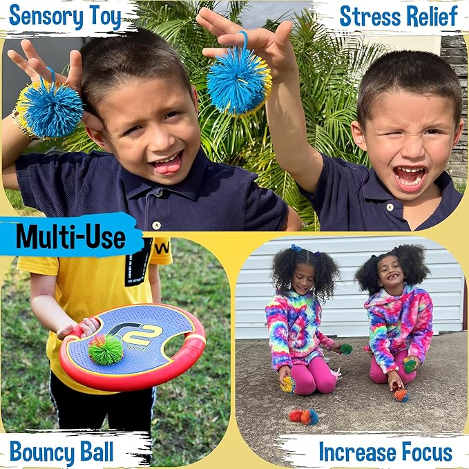 Stringy Balls & Sensory Toys for Kids 8 Pack - Valentines Day Gifts for Kids & Easter Basket Stuffers - 4 5 6 7 8 9 10 + Year Old Gift Ideas - Easter Gifts for Boys & Girls - Kooosh Balls Fidget Toys