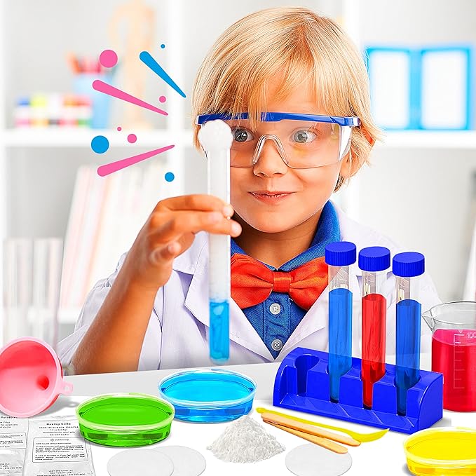 Science Kits for Kids Age 5 Plus. 8 Chemistry Experiments, Step-by-Step Manual. Gift for Girls & Boys 5,6,7,8