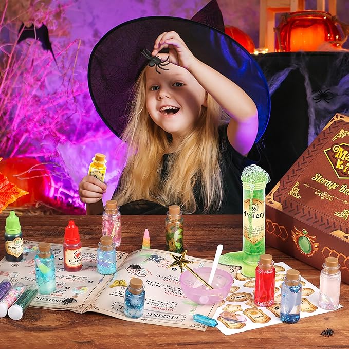 wookidel Fairy Magic Kit for Kids with 22PCS Potion Bottles, Potions Making Craft Kit - Gift for Christmas, Birthday, Creative Art Craft Toys for Girls Boys 6 7 8 9 10 12 Year Old