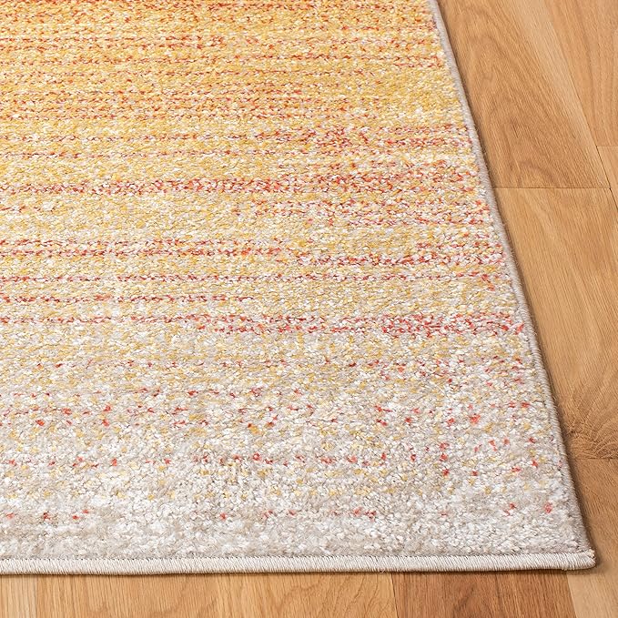 SAFAVIEH Adirondack Collection Accent Rug - 3' x 5', Orange & Red, Modern Ombre Design, Non-Shedding & Easy Care, Ideal for High Traffic Areas in Entryway, Living Room, Bedroom (ADR142P)