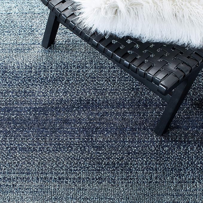 SAFAVIEH Adirondack Collection Area Rug - 6' Square, Purple & Grey, Modern Ombre Design, Non-Shedding & Easy Care, Ideal for High Traffic Areas in Living Room, Bedroom (ADR142V)