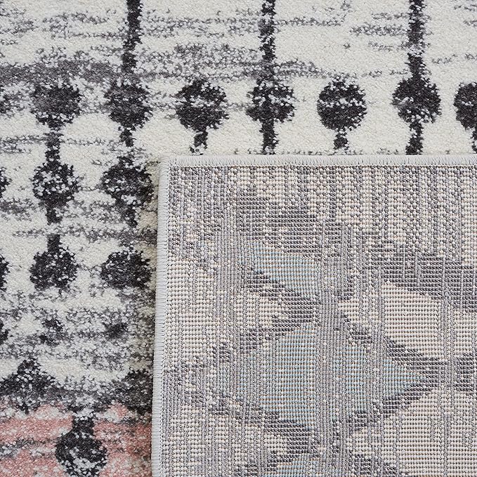 SAFAVIEH Carousel Kids Collection Accent Rug - 2' x 3', Grey & Pink, Boho Design, Non-Shedding & Easy Care, Ideal for High Traffic Areas for Boys & Girls in Playroom, Nursery, Bedroom (CRK117F)