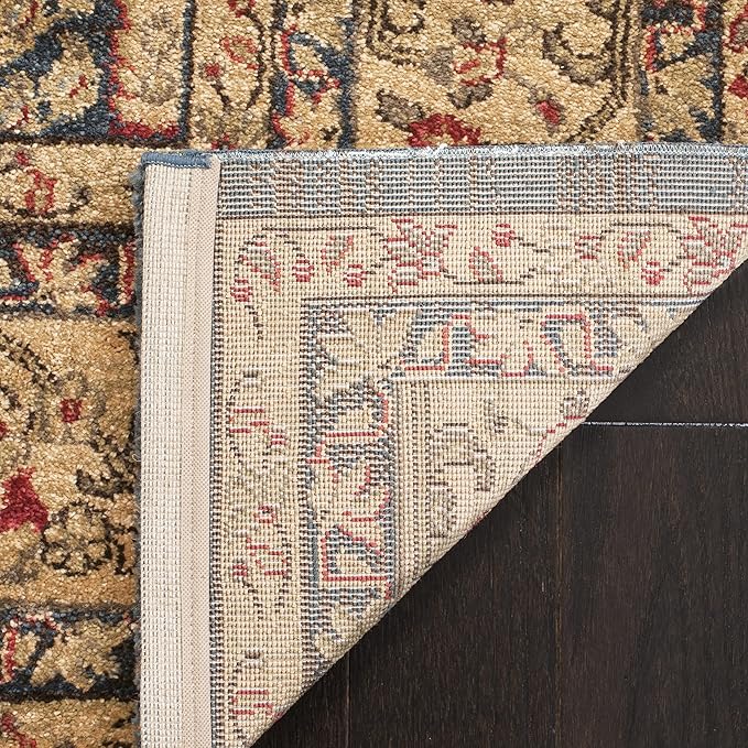 SAFAVIEH Mahal Collection Runner Rug - 2'2" x 6', Navy & Natural, Traditional Oriental Design, Non-Shedding & Easy Care, Ideal for High Traffic Areas in Living Room, Bedroom (MAH697E)