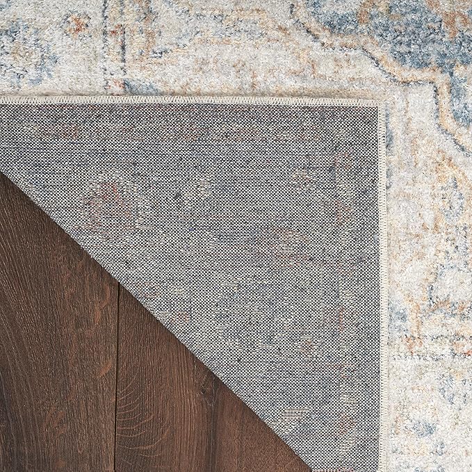 Nourison Astra Machine Washable Traditional Denim Multi 2'2" x 4' Area Rug, Easy Cleaning, Non Shedding, Bed Room, Living Room, Dining Room, Kitchen (2x4)