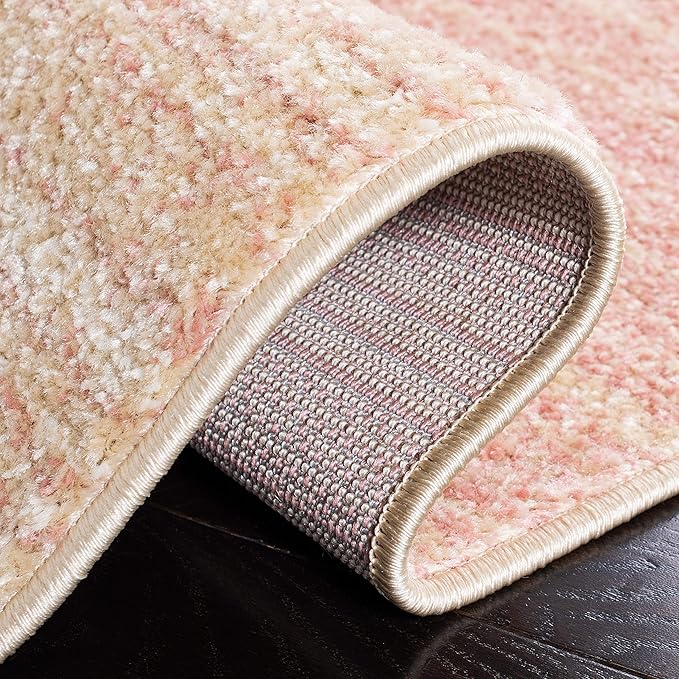 SAFAVIEH Adirondack Collection Runner Rug - 2'6" x 6', Pink & Ivory, Modern Ombre Design, Non-Shedding & Easy Care, Ideal for High Traffic Areas in Living Room, Bedroom (ADR142U)
