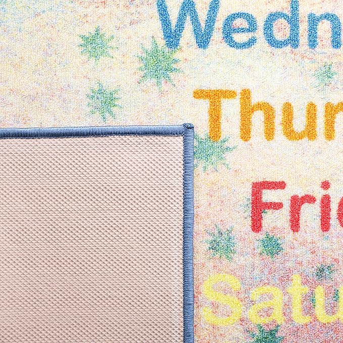 SAFAVIEH Kids Playhouse Collection Accent Rug - 3'3" x 5'3", Blue & Orange, Non-Shedding Machine Washable & Slip Resistant Ideal for High Traffic Areas for Boys & Girls in Playroom (KPH251M)