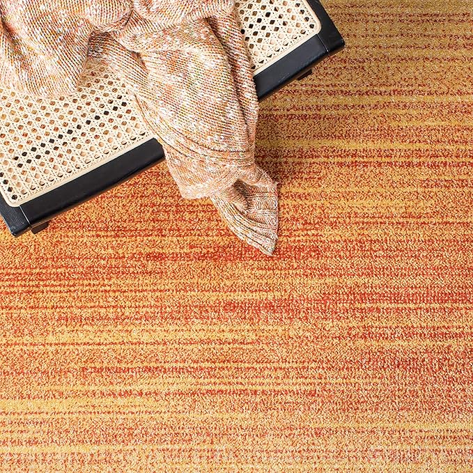 SAFAVIEH Adirondack Collection Accent Rug - 3' x 5', Orange & Red, Modern Ombre Design, Non-Shedding & Easy Care, Ideal for High Traffic Areas in Entryway, Living Room, Bedroom (ADR142P)