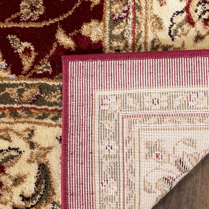 SAFAVIEH Lyndhurst Collection Runner Rug - 2'3" x 20', Red & Ivory, Traditional Oriental Design, Non-Shedding & Easy Care, Ideal for High Traffic Areas in Living Room, Bedroom (LNH312A)