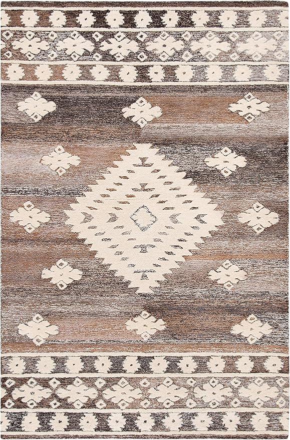 SAFAVIEH Amsterdam Collection Accent Rug - 3' x 5', Terracotta & Multi, Moroccan Boho Design, Non-Shedding & Easy Care, Ideal for High Traffic Areas in Entryway, Living Room, Bedroom (AMS108D)