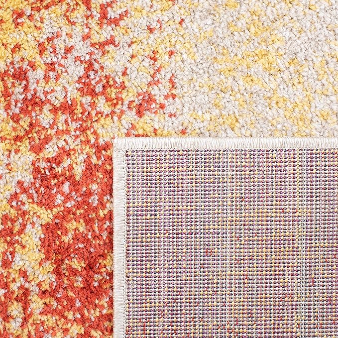 SAFAVIEH Adirondack Collection Accent Rug - 3' x 5', Rust & Gold, Modern Abstract Design, Non-Shedding & Easy Care, Ideal for High Traffic Areas in Entryway, Living Room, Bedroom (ADR112P)