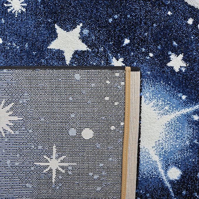 SAFAVIEH Carousel Kids Collection Runner Rug - 2' x 8', Dark Blue & Light Blue, Non-Shedding & Easy Care, Ideal for High Traffic Areas for Boys & Girls in Playroom, Nursery, Bedroom (CRK122M)