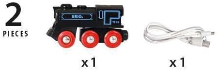 BRIO World - 33599 Rechargeable Engine | Battery-Powered Toy Train for Kids Aged 3+