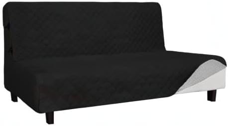 Easy-Going Sofa Slipcover Futon Cover Waterproof Couch Cover Furniture Protector Cover Pets Covers Whole Fabric No Stitching Non-Slip Fabric Pets Kids Children Dog Cat (Futon, Black)