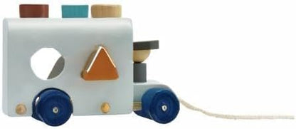 PlanToys® Sorting Bus Wooden Toy for Kids Ages 3+ | Montessori Shape & Colour Learning Activity for Sorting, Coordination & Fine Motor Skills | Eco-Friendly Educational Playset