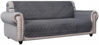 Ameritex Couch Sofa Slipcover 100% Waterproof Nonslip Quilted Furniture Protector Slipcover for Dogs, Children, Pets Sofa Slipcover Machine Washable (Dark Grey, 78")